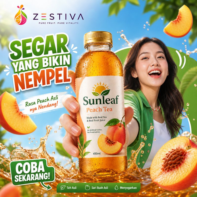 Minuman segar rasanya — dibuat dengan AI generate gambar gAdtra